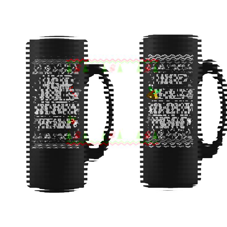 私は彼のベルを鳴らして今妊娠中クリスマス妊娠 コーヒーマグ