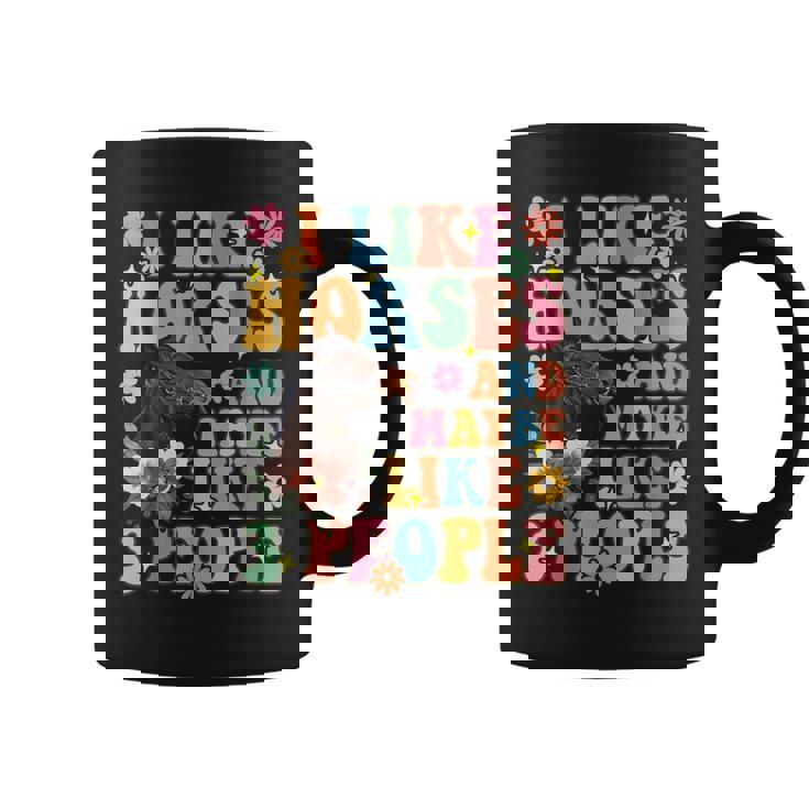 私は馬と3人が好きグルーヴィーな乗馬乗馬ライダー コーヒーマグ