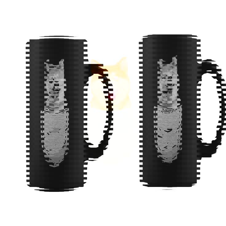 秋田犬健日本人胸ポケット犬オーナー コーヒーマグ