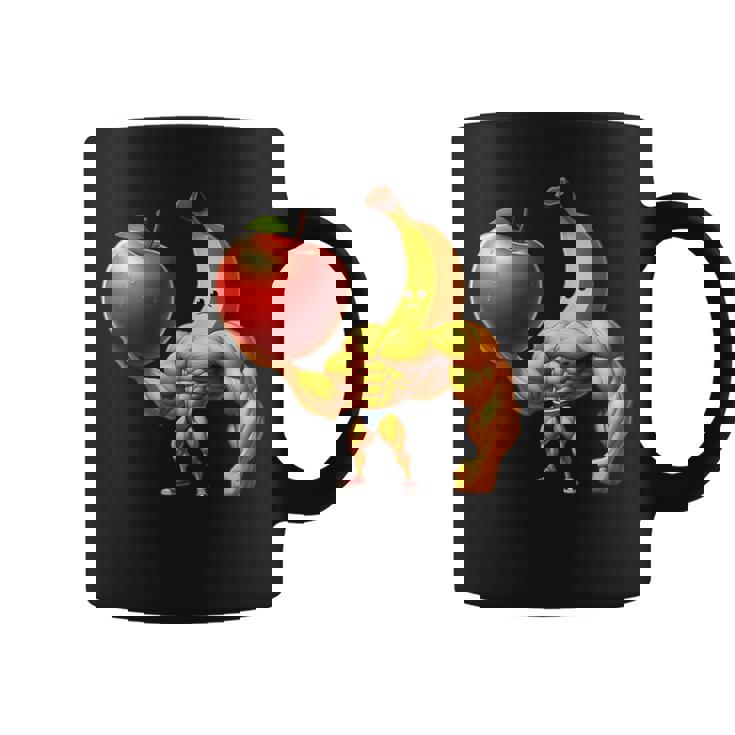 筋肉バナナリフティングジャイアントアップル コーヒーマグ