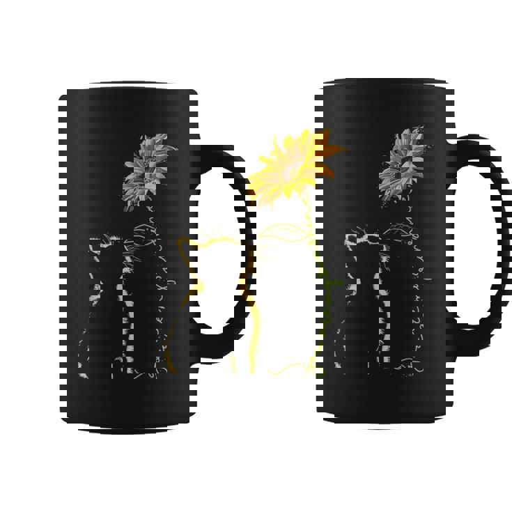 素敵な黄色い猫のひまわり コーヒーマグ