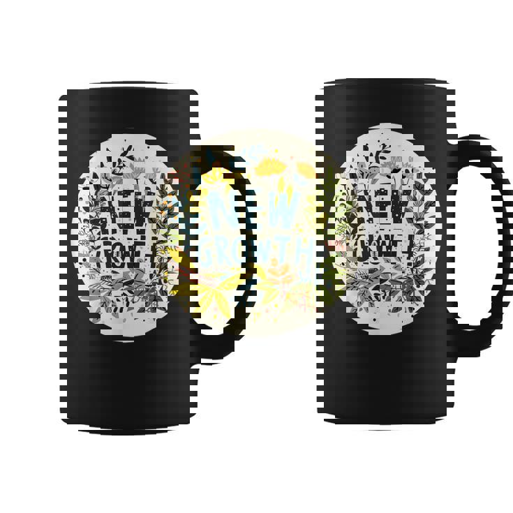 素敵な黄色い花と春の植物のための新しい成長スピーチ コーヒーマグ