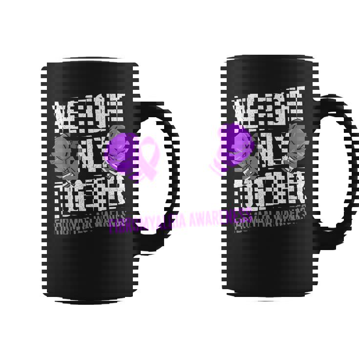 線維筋痛症啓発 パープルリボン We Fightonly Together コーヒーマグ