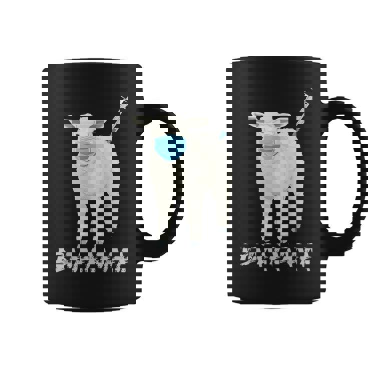 羊または羊 ワクチン防止マスク コーヒーマグ