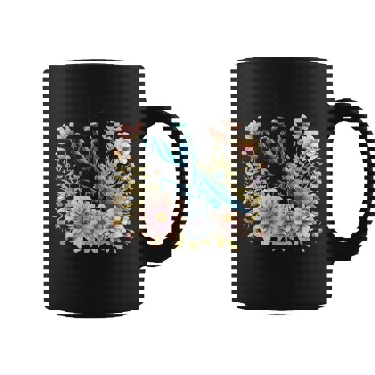 美しい昆虫アート カマキリ コーヒーマグ