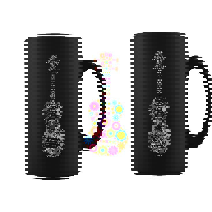 美しい花の4弦ウクレレ楽器 コーヒーマグ