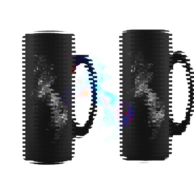 美的シルエット 夢のような宇宙 銀河 ユニコーン コーヒーマグ