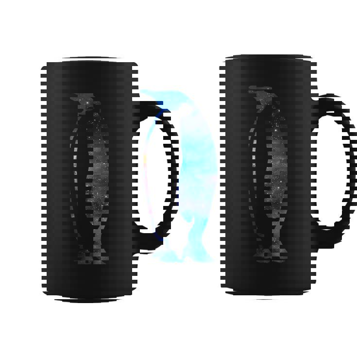 美的シルエット 星 宇宙 銀河 ペンギン コーヒーマグ