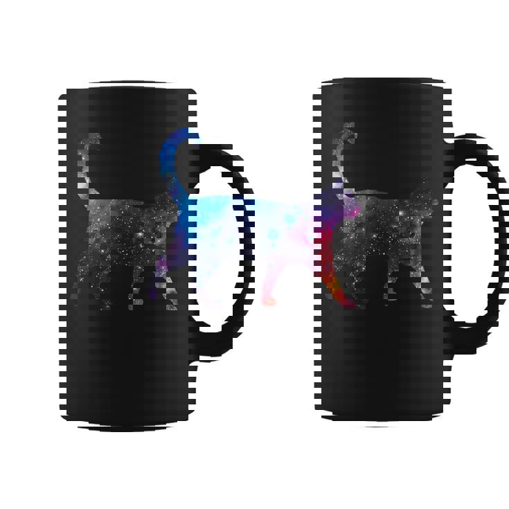 美的シルエット 星 宇宙 銀河 猫 コーヒーマグ