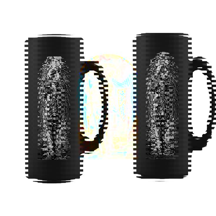 聖ミカエル大天使 – 聖なるステンドグラス – キリスト教 コーヒーマグ