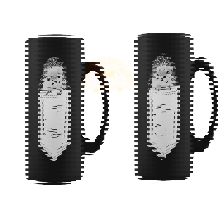 胸ポケットに入ったハリネズミ 衣類 ハリネズミ ギフト コーヒーマグ