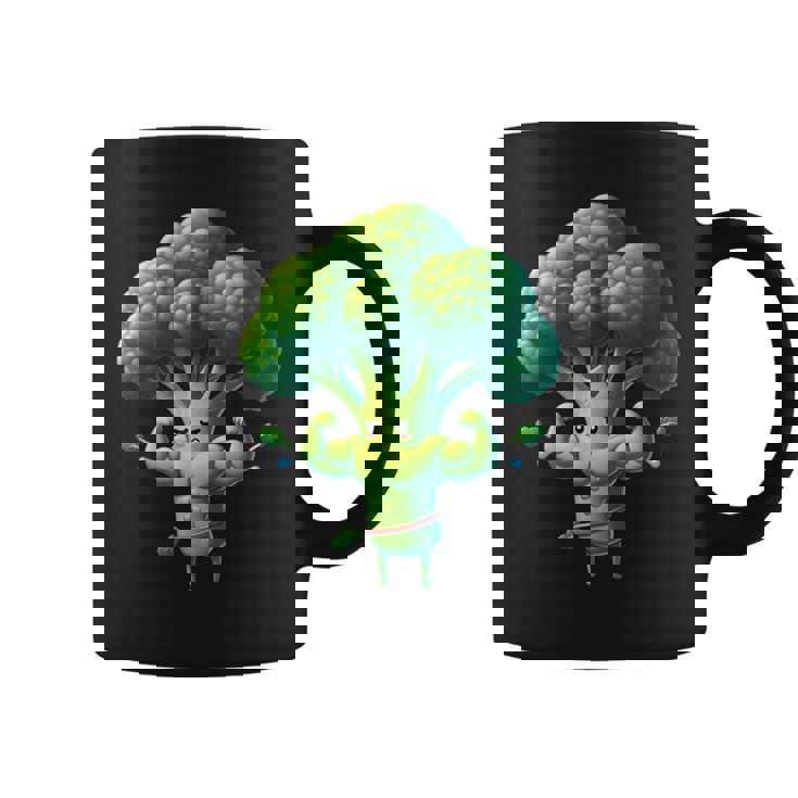 腹筋付き筋肉ブロッコリー コーヒーマグ