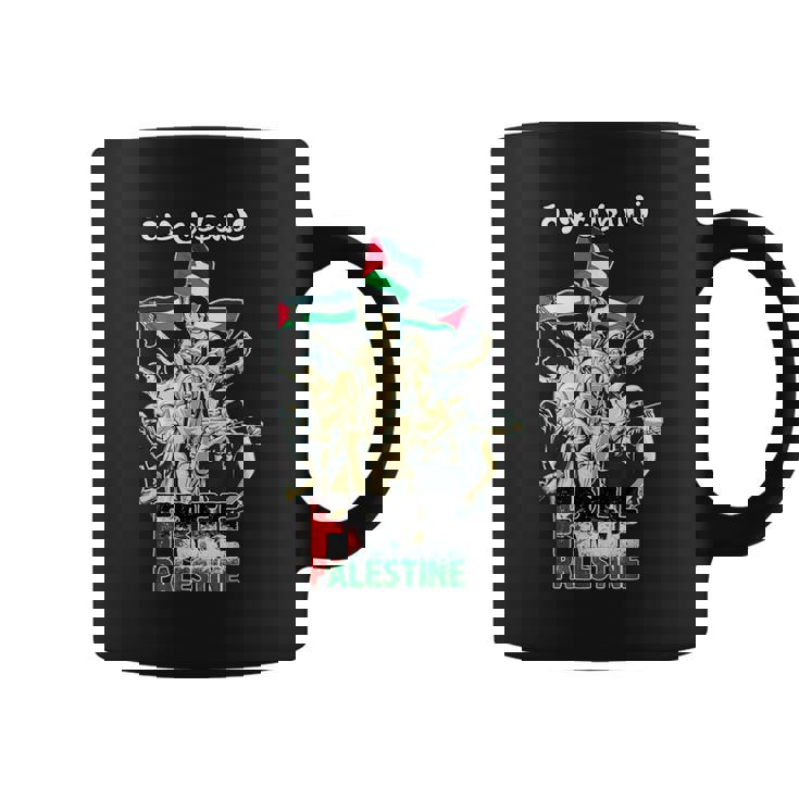 自由パレスチナガザパレスチナ国旗 アラビア語 コーヒーマグ