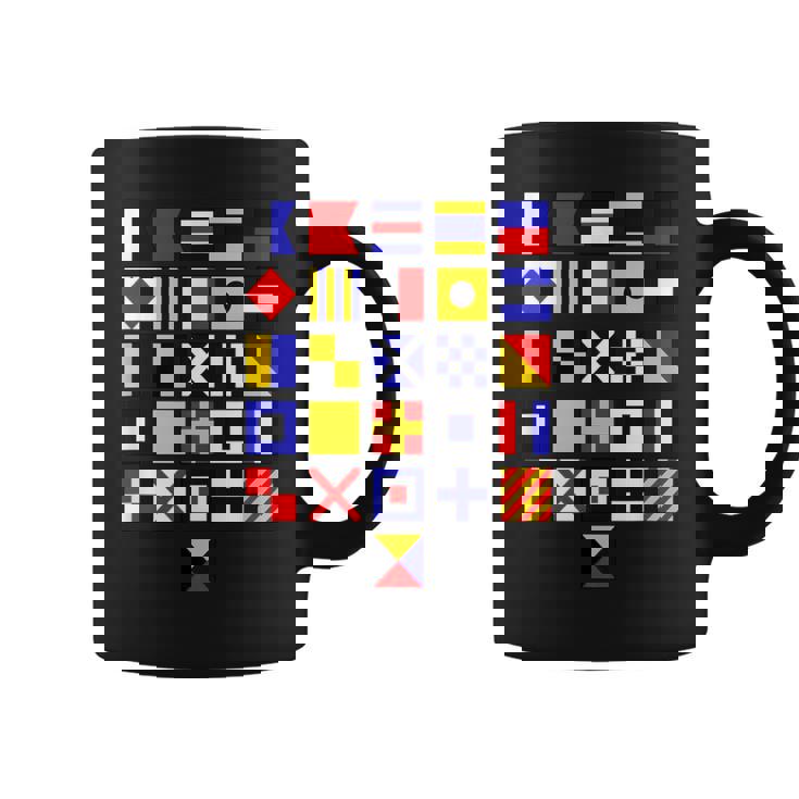 航海旗 アルファベット 国際海上信号旗 コーヒーマグ