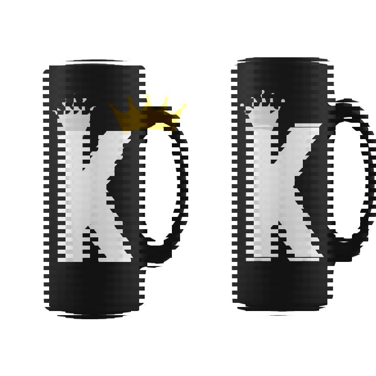 英文字 K 大文字 アルファベット モノグラム イニシャル キング クイーン クラウン コーヒーマグ