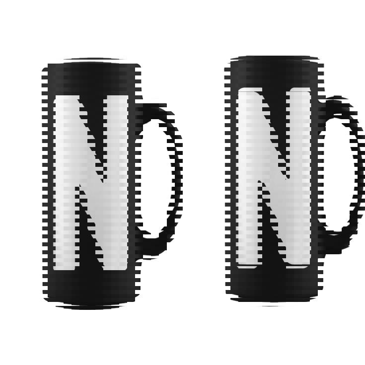 英文字 N 大文字 アルファベット モノグラム イニシャル コーヒーマグ
