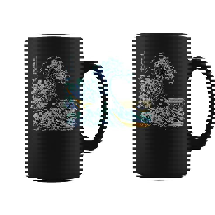 葛飾 北斎 神奈川沖浪裏 有名なヴィンテージアート スタイリッシュ Great Wave Hokusaitylish コーヒーマグ