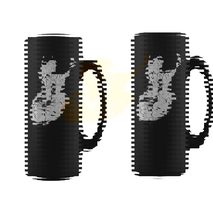 葛飾北斎作 三味線と座る女 コーヒーマグ