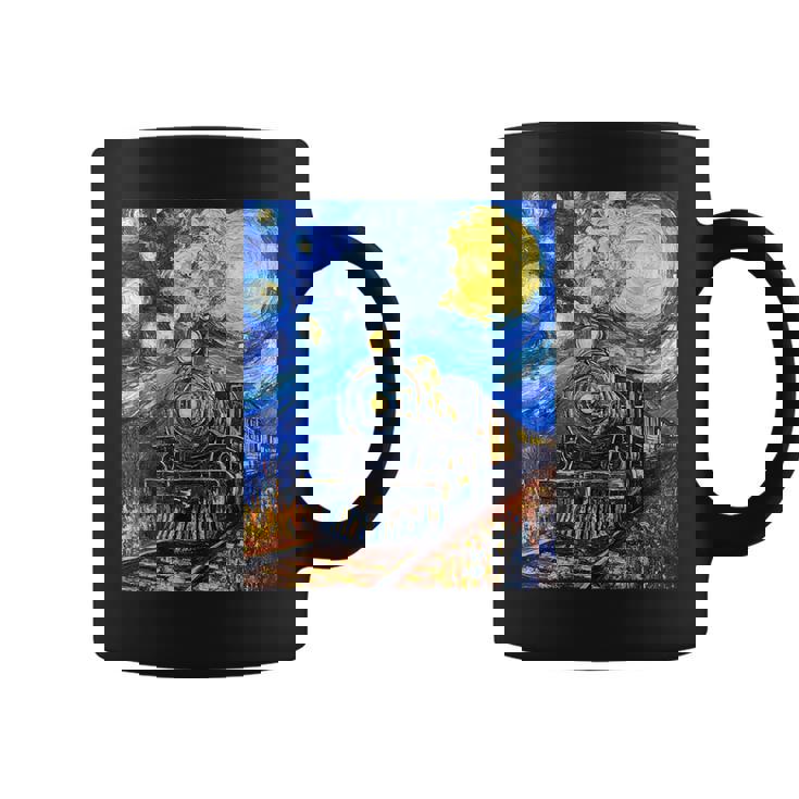 蒸気機関 蒸気機関車 ヴィンテージ ゴッホ 機関車 列車 コーヒーマグ