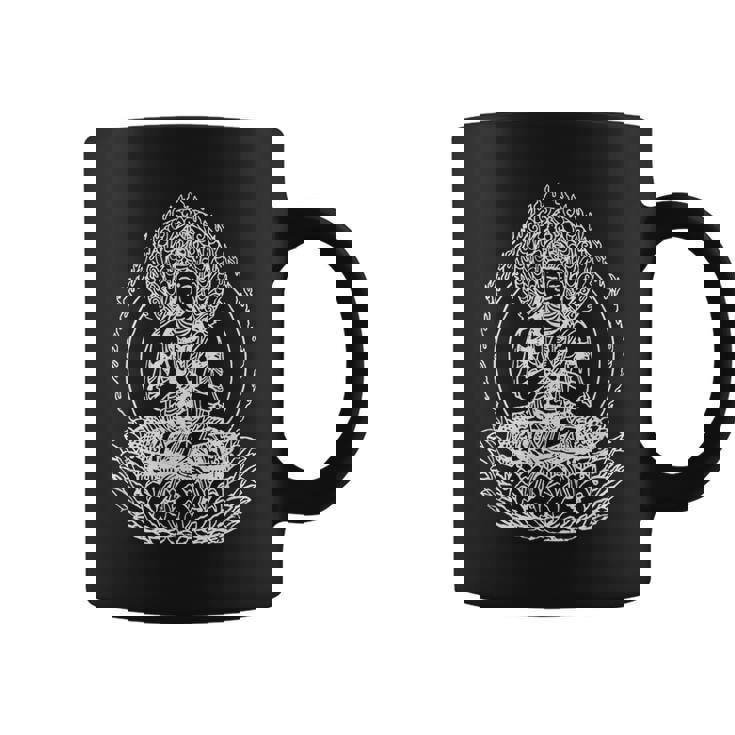 蓮の花の仏像 菩薩 仏教 宗教 コーヒーマグ