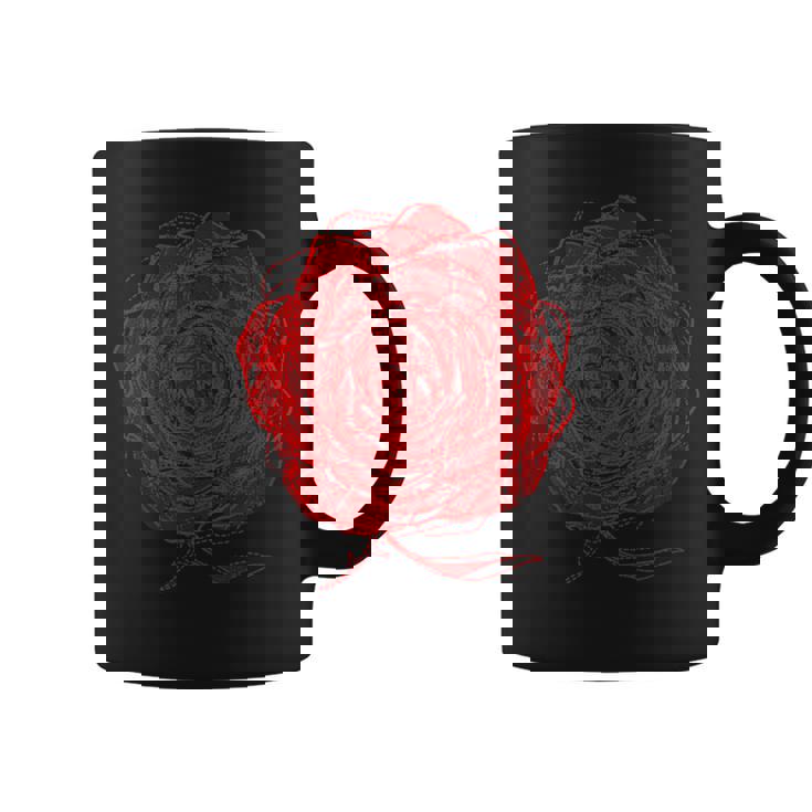 薔薇 花 メンズ レディース 半袖 ロック おしゃれ かっこいい ワイルド 大きいサイズ プリント 黒 ローザス コーヒーマグ