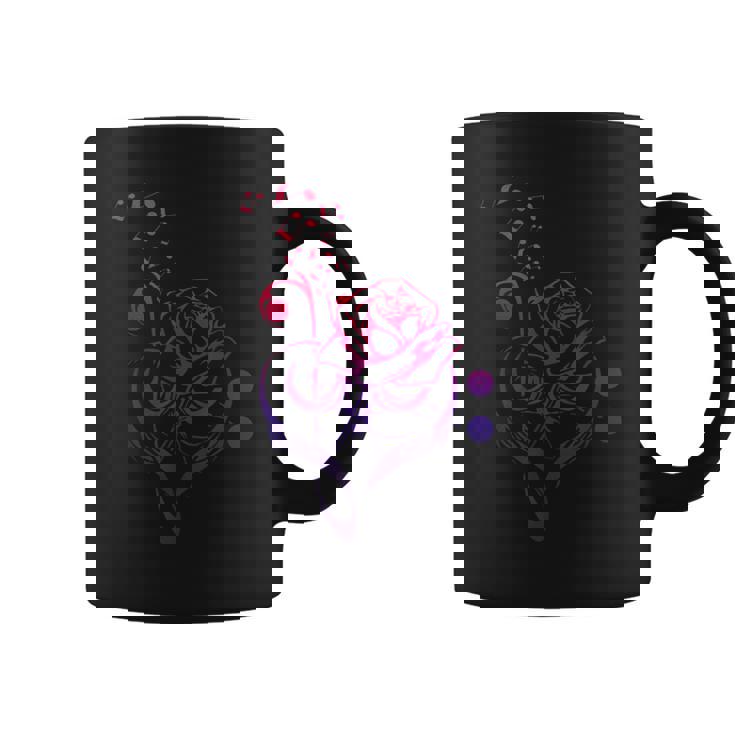 薔薇の花 ピアノ ミュージシャン 音符 ラブミュージ コーヒーマグ