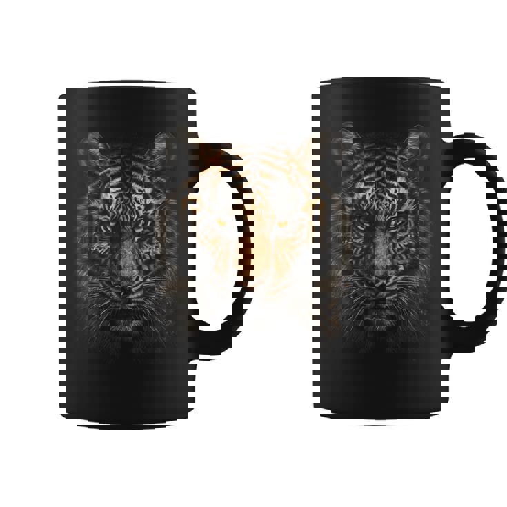 虎のアニマルプリントアート動物愛好家トラ。 コーヒーマグ