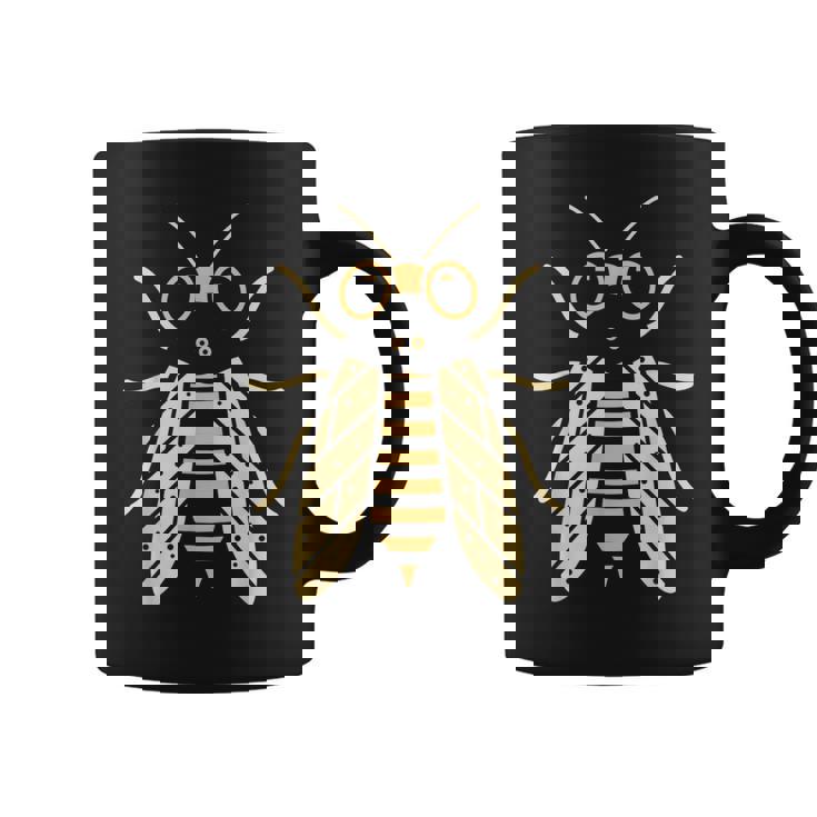 蝉のユーモア シンプルでかわいいミニマリストの昆虫 蝉 コーヒーマグ