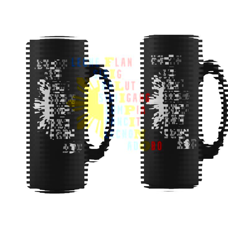 誇り高いフィリピン人のための有名な食べ物 フィリピンのデザイン コーヒーマグ