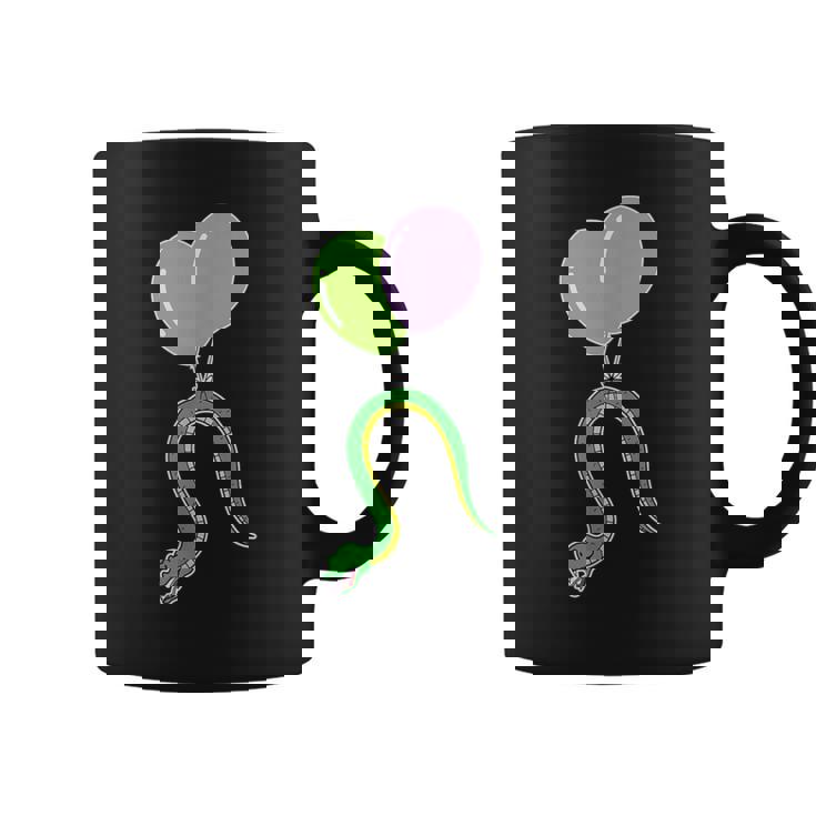 誕生日バルーン付き蛇 コーヒーマグ