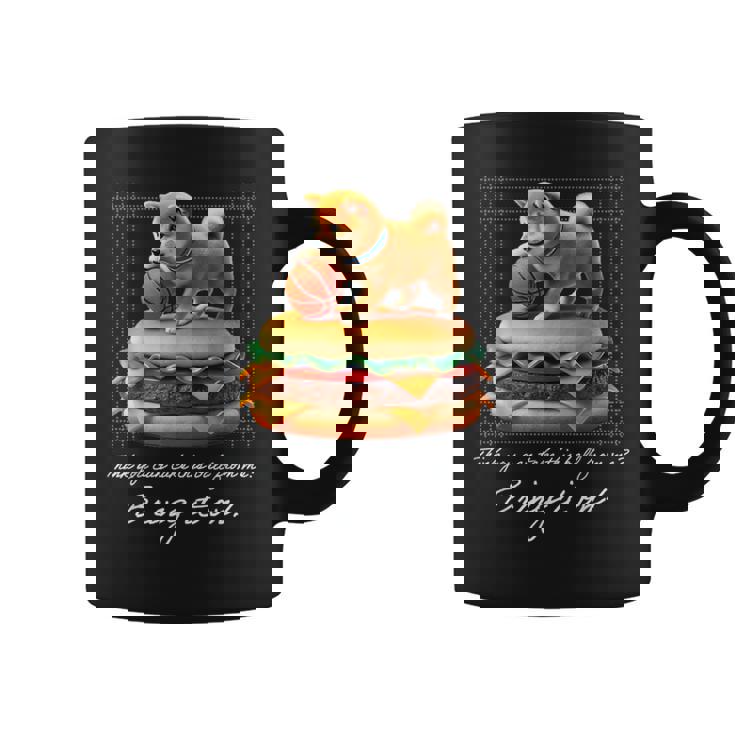 豆しば バスケットボール 豆柴 可愛い おしゃれ 面白い 動物 スポーツ 英字 ハンバーガー 犬 日本犬 柴犬 コーヒーマグ