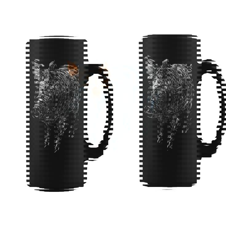 豚 動物 モチーフ アート 豚 コーヒーマグ