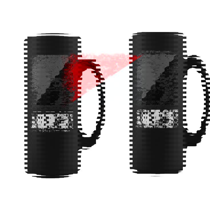赤黒アナーキーフラッグtシャツ コーヒーマグ