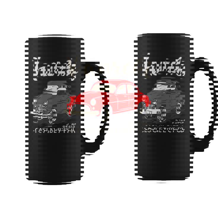 還暦祝い 車好き 父 男性 レトロ クラシックカー60歳 Classic Never Gets Old コーヒーマグ