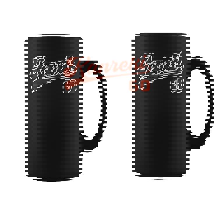 還暦祝い 野球 野球好き 野球ユニフォーム風 Kanreki 文字 父 母 男性 女性 60歳 誕生日 コーヒーマグ