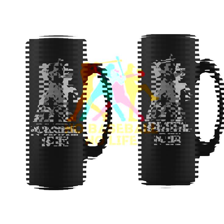 野球 面白いtシャツ おもしろ 文字入り 服 No Baseball No Life ベースボール 文字 ネタ メンズ コーヒーマグ