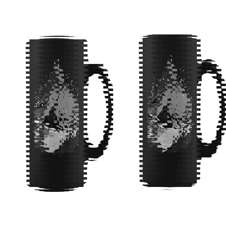 野生動物 自然 ハイキング ハイカー 森林 反射 山 コーヒーマグ