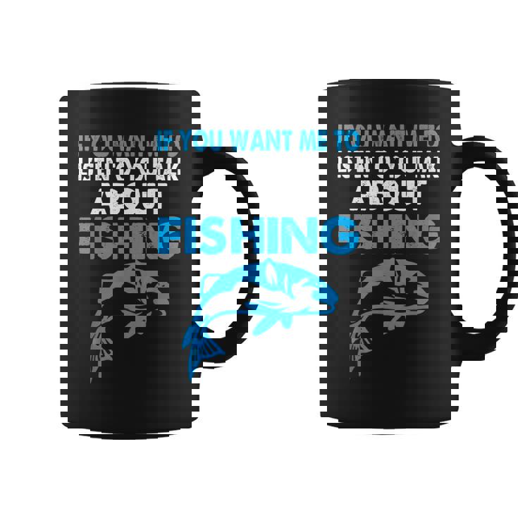 釣りについての話を聞いてほしい場合のグラフィック コーヒーマグ