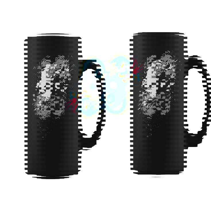 陰陽 太極竜デザイン 瞑想用 太極拳 コーヒーマグ