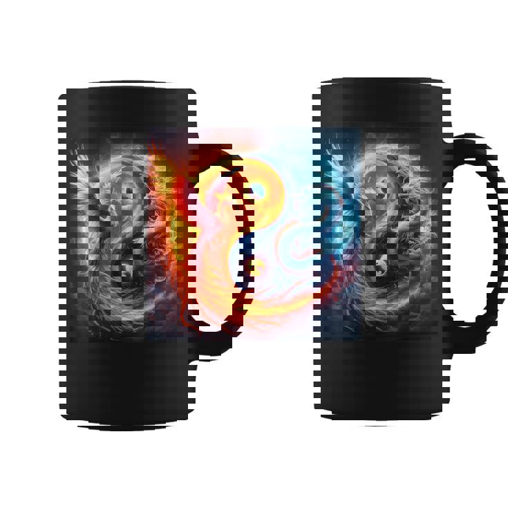 陰陽鳳凰と日本龍 コーヒーマグ