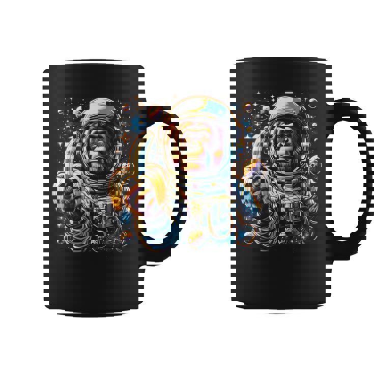 面白い サイケデリック 猿 宇宙飛行士 グラフィック メンズ コーヒーマグ