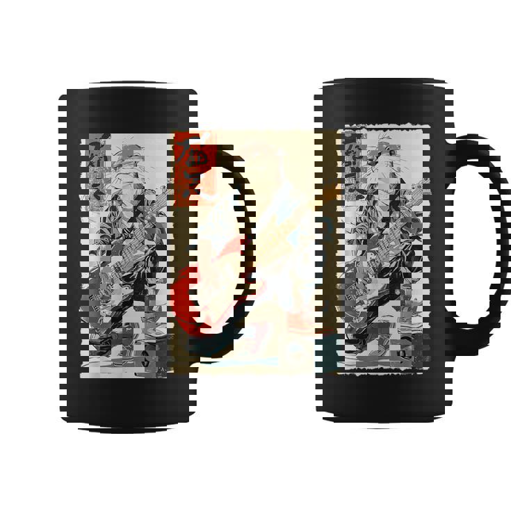 面白い 漫画 アニメ 日本美術 カワウソ ギターを弾く ロック コーヒーマグ