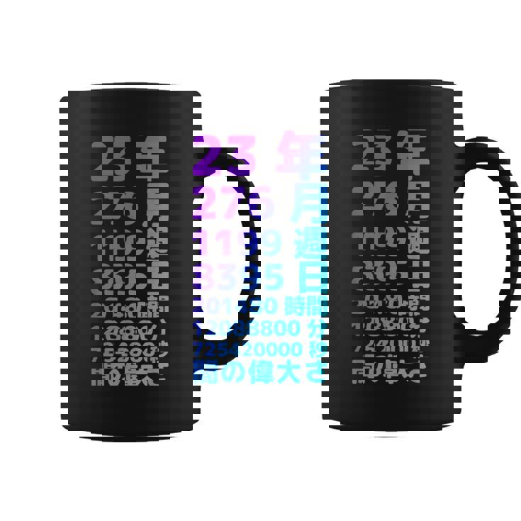 面白い23歳の誕生日の古いメーター 面白い23歳のギフト 女性 男性 面白い電卓 23歳の誕生日のギフト コーヒーマグ