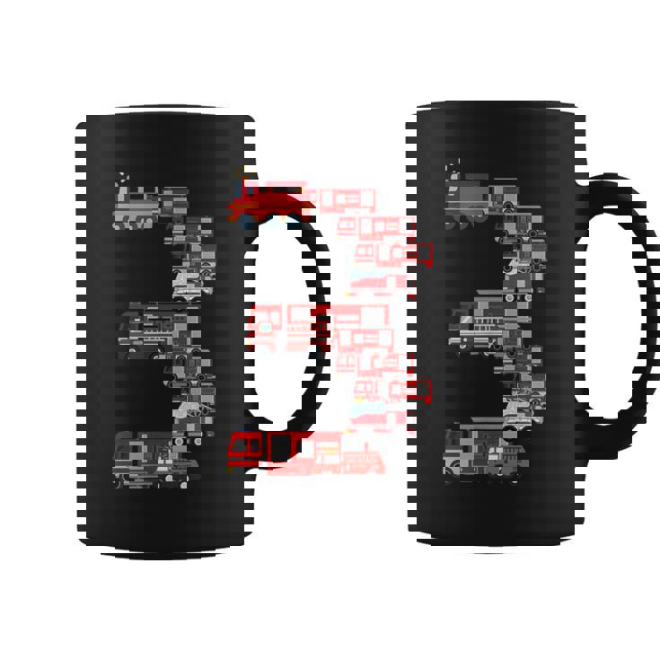 面白い3歳の幼児消防士キッズ消防車3位 コーヒーマグ