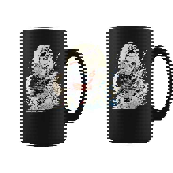 面白いtシャツ シベリアンハスキー 浮世絵 イヌ わんこ メンズ 犬好き グッズ おもしろ 面白い 服 ネタ コーヒーマグ