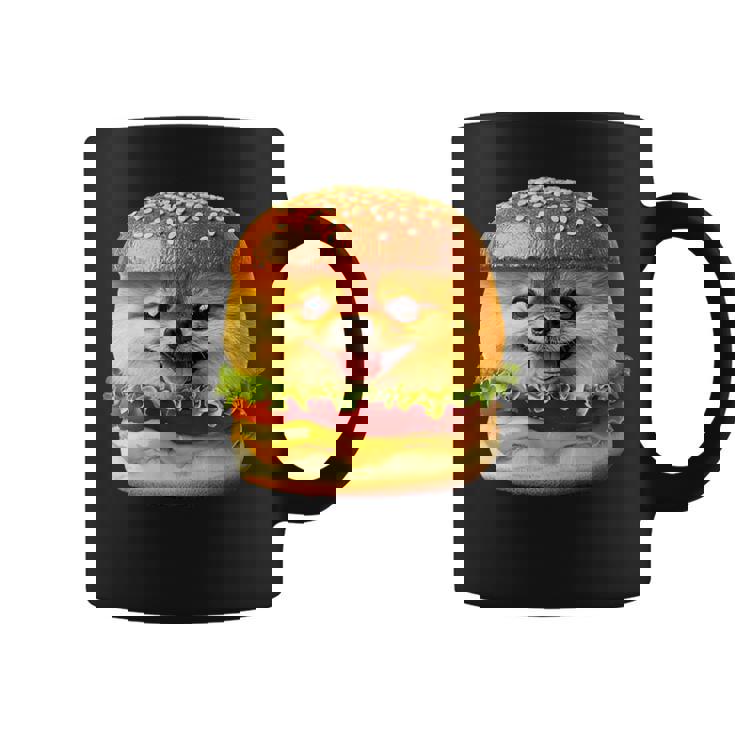 面白いtシャツ ポメラニアン 犬 ハンバーガー メンズ 犬好き グッズ かわいい おもしろ 面白い 服 ネタ コーヒーマグ