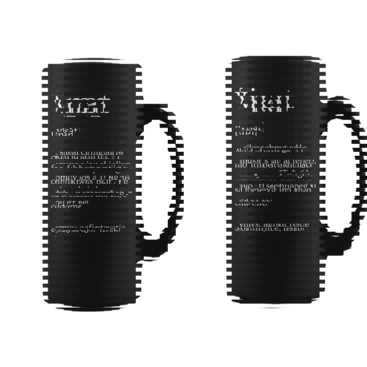 メンズ 面白いvincentの名前の意味 -Incent パーソナライズされた名前 コーヒーマグ