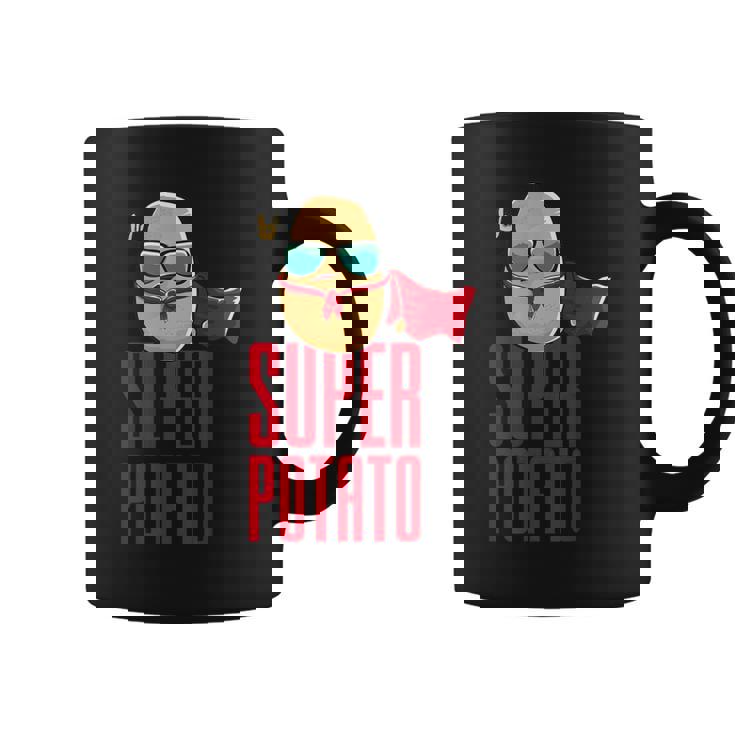 面白いかわいいスーパーポテトアニメ衣装グラフィックデザイン。 コーヒーマグ