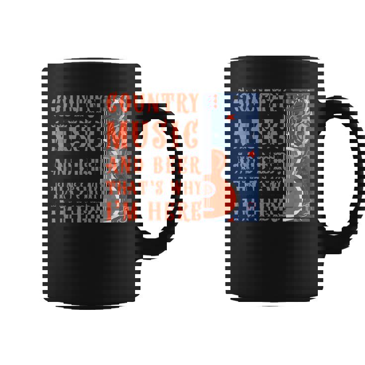 面白いカントリーミュージック&ビール音楽祭 アコースティックギター コーヒーマグ