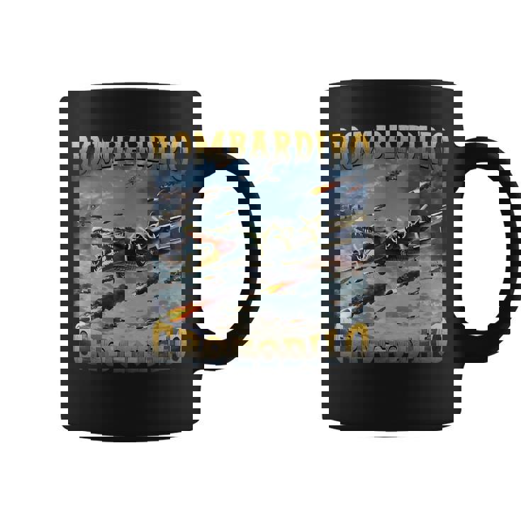 面白いクロコダイルミームボンバルディーロクロコダイルファニーブレインレッド コーヒーマグ